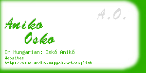 aniko osko business card